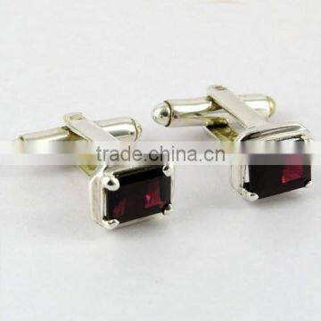 Natural Beauty !! Red Garnet 925 Sterling Silver Cufflinks, Silver Jewelry Manufacturer, Wholesale Cufflinks