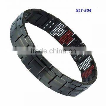Hot Sale Men's 4 in 1 Bio Energy Elements Magnetic Bracelet, Titanium Health Care Bracelet
