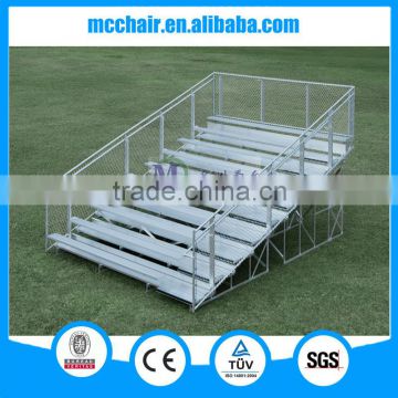 MC-9F cheap environmental stainless steel seating bench soccer basketball bleacher