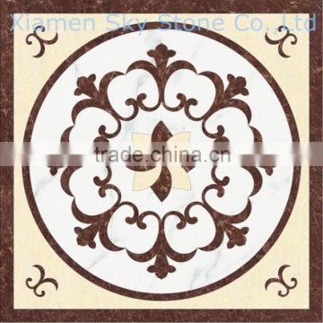 sky19 round water jet marble medallion design