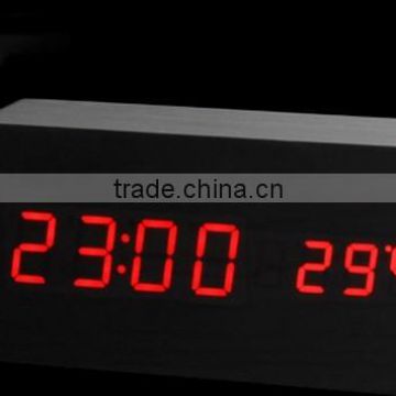 2016 HOT digital clock home decor LED clcok fashion wood wooden alarm clock table clock with high quality