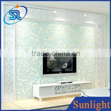 European classic leaves design wallpaper stereoscopic non-woven wallpaper interior 3d wallpaper