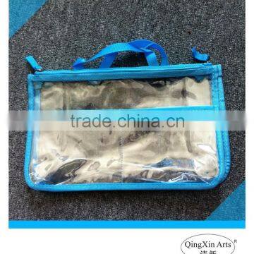 Wholesale transparent custom waterproof toiletry bag with zipper