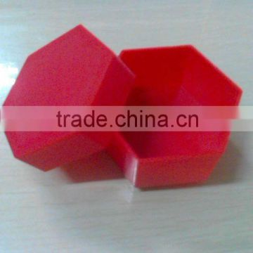 hexagon shaped plastic box