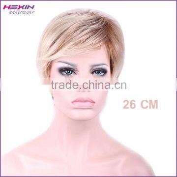 Beauty Short Straight Light Yellow Cosplay Natural Girls Hair Wig