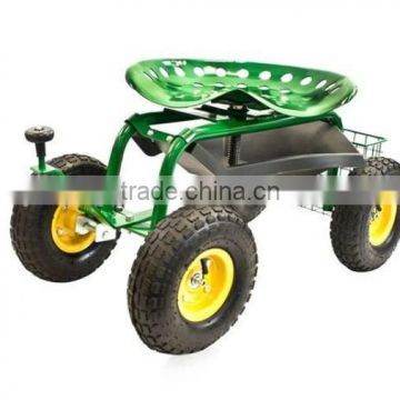 garden tractor seat trash cart