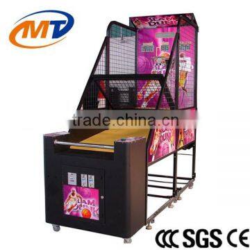 Indoor coin operated children basketball game machine