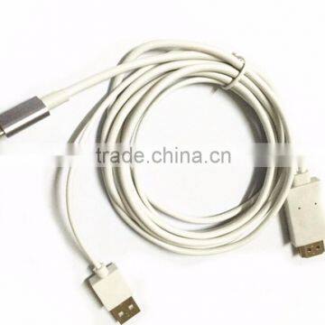 2016 Whosale MHL type-c cable HDTV video cable metal cable for type-c cable HDTV cable