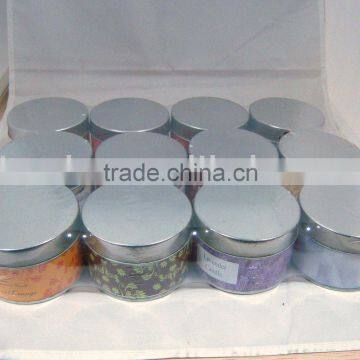 100% Pure soy wax tin candle