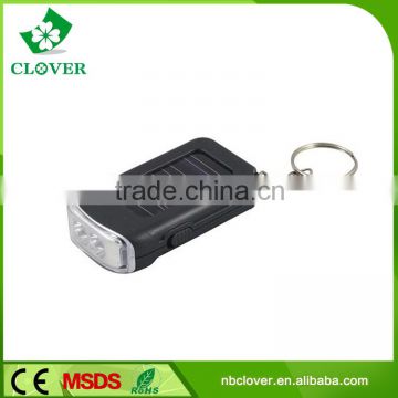 ABS mini led flashlight 2 LED solar keychain