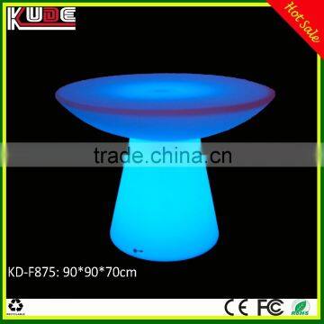 LED Furniture KD-F875 garden round table with LED lighting