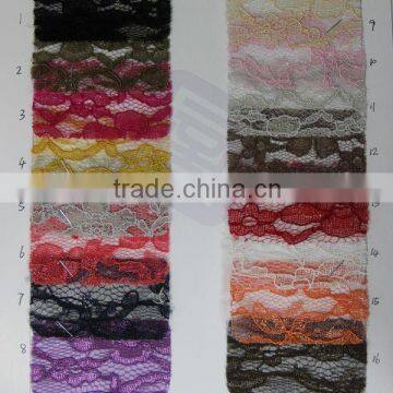 Fashion lace fabric for women shoe leather usage