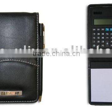 PVC materila Notebook with Pen Loop and Calculator