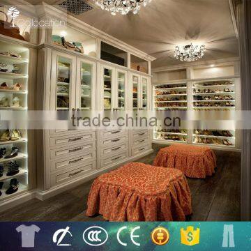 Royal Style Wardrobe Furniture Bedroom PVC White Walk in Closet