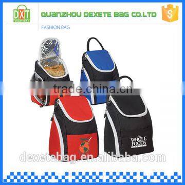 Novelty colorful trendy polyester bottle thermal lunch box bag with zipper