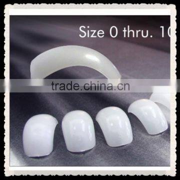 white clear glass color 100pcs 500pcs bag pvc box packing ABS salon french eagle nail tip