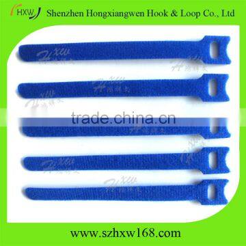 Hook Loop Nylon Cable Straps Reusable Wire Strap Ties Blue photo-2