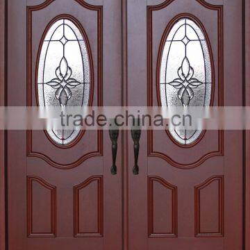 2016fiberglass Door Design Wooden Door Double Leaf Door