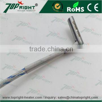 High density 12v Crimped lead right angle heating cartridge with ground wire