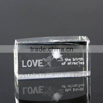 laser 3d crystal text or image