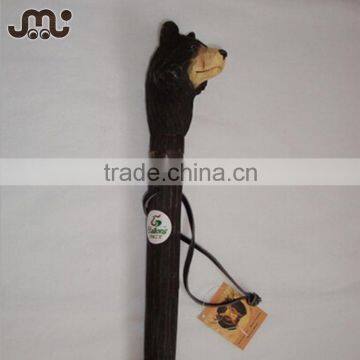 Animal figure carved wooden cane,gift wooden walking cane