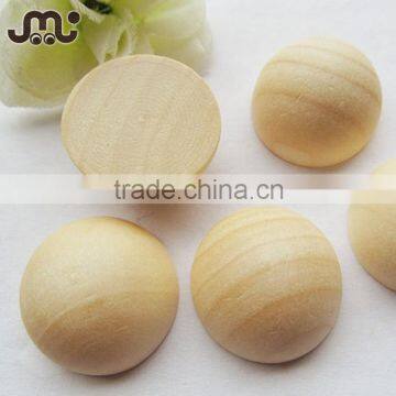 Customize unfinished solid wooden halved ball