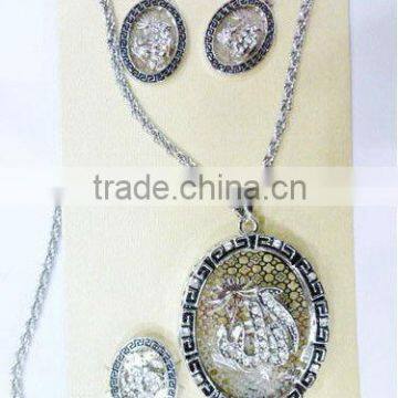 Wholesale cheap jewelry sets imitation rhodim jewelry set necklaces and earrings on sale