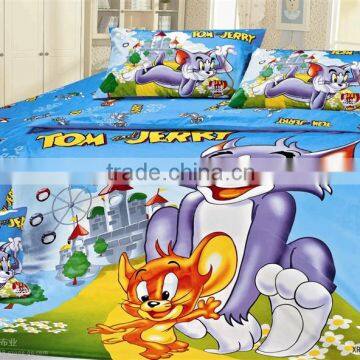 100%cotton bedding set,Tom cat duvet cover, cartoon bedroom set