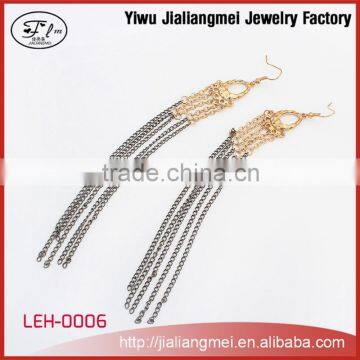 Jewelry Wholesale 2015 Fashion Design Tassels Silver Earrings