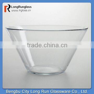 LongRun Hand Made Flared Glass Salad Bowl Functional Glassware with High Quality