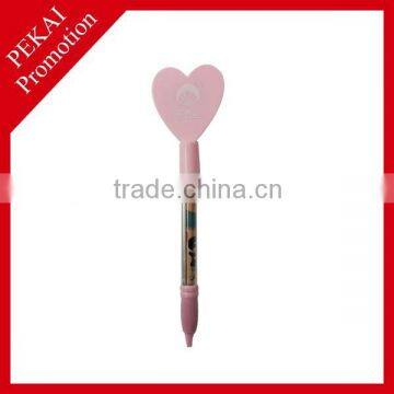 Newest heart Shape Fashion Promotional banner Ball Pens