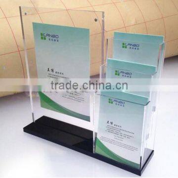 A4 clear acrylic brochure display stand holder