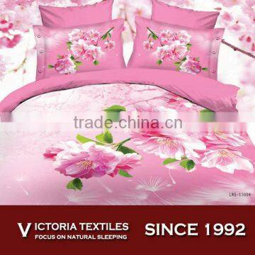 pink floral pattern 3d print bed in a bag bedding sets BRAND NEW