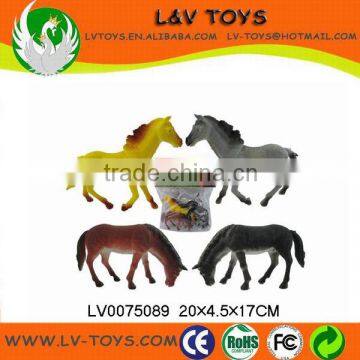 Cheap plastic toy horses, race horse toys for kids 4 in 1