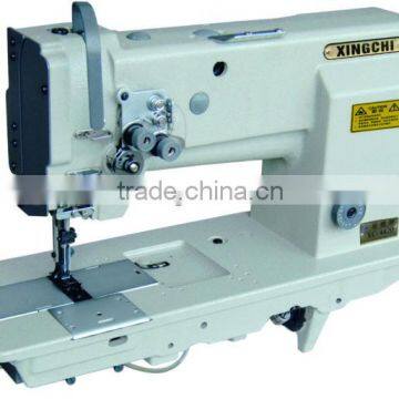 compound feed twin/double needle walking foot sewing machine