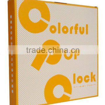 corrugated cardboard colorful printing clock box