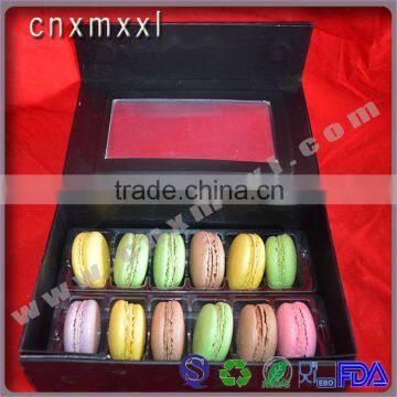 New design 12-pack macaron cardboard paper box with insert tray for wholesales