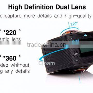Dual Lens 1080p Sports action 360 degree wide angle Camera