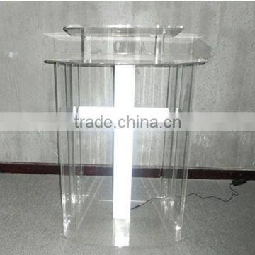 Unassembled Acrylic/lectern/pulpit/lucite/plexiglass/podium/led photo-3