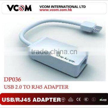 USB2.0 Male to RJ45 Female Ethernet Network LAN Cable Adapter