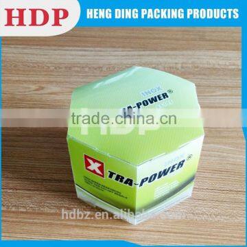 customized pvc pp pet plastic hexagon packaging box