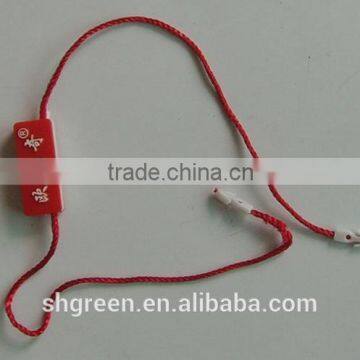 Plastic Double Sides Embossed Logo String Seal Tag