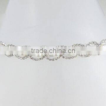 Fashion white pearl rhinestone headband for christmas