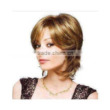 Fashionable Natural Look Blond Color Wigs-Adjustable Strap