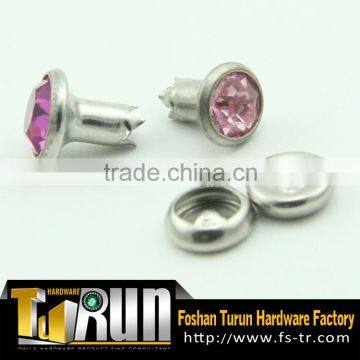 High End Metal Brass Ring Rivet With Rhithstone photo-6