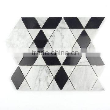 Prefabricate white marble mosaic tile home interior decorator