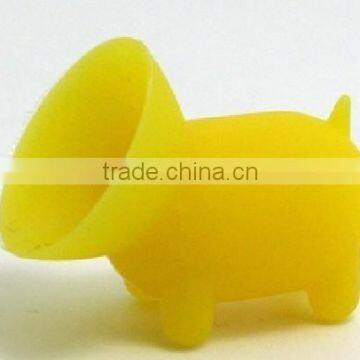 Colorful printable pig animal shaped silicone cellphone accessory sucker stand