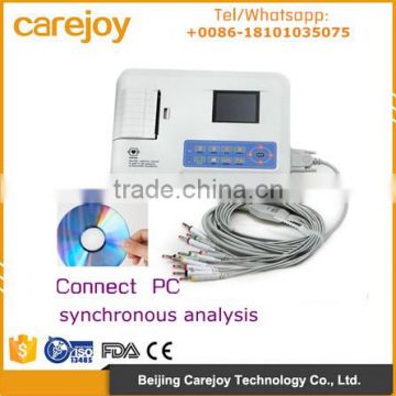 New Portable 12 lead 3 Channel ECG Machine with Software connect PC Electrocardiograph EKG machine with CE ISO certification