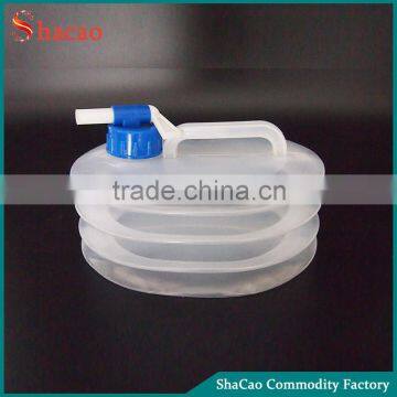 Portable Outdoor camping plastic foldable water bucket water carrier bag collapsible container
