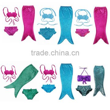 Hotsale Three in one Girls Kids Child Swimming Mermaid Tail Swimsuit